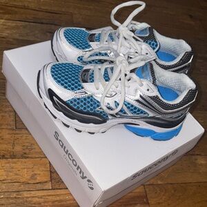 Saucony Kids Blue and White Running Shoes - Size: 1